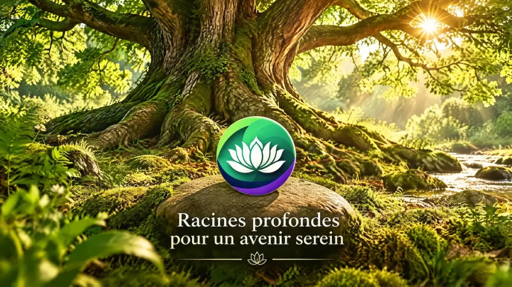 Chêne majestueux aux racines profondes symbolisant l'ancrage face à la dépendance affective
