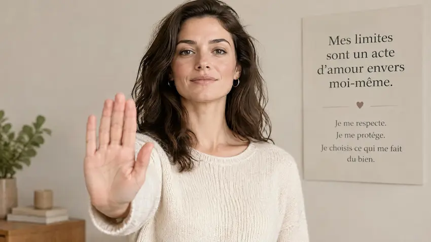 Geste d'affirmation de soi et pose de limites saines face à une relation toxique